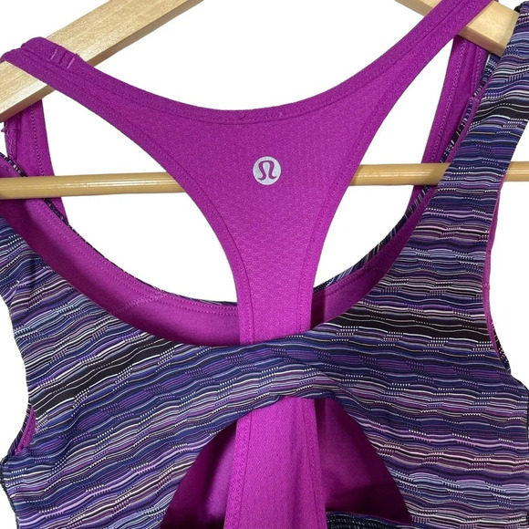 Lululemon All Sport Support Tank/Bra Combo in Ultra Violet Size 2 - Picture 9 of 13